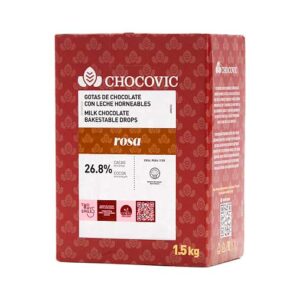 Молочный термостабильный шоколад Chocovic Rosa, 1,5кг (капли)